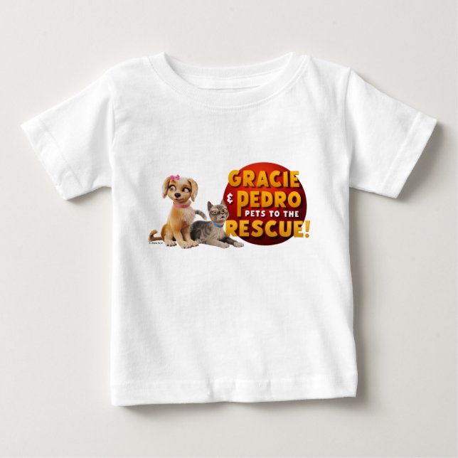 Gracie & Pedro Dynamic Duo Baby T-Shirt (Front)