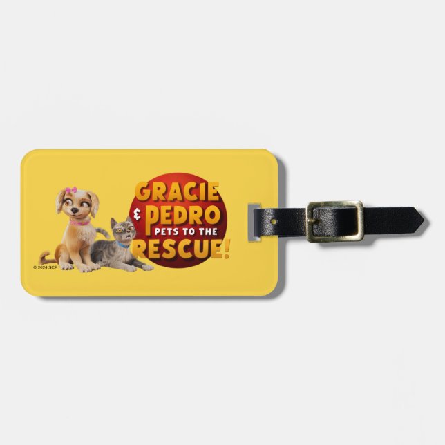 Gracie & Pedro Dynamic Duo Luggage Tag (Front Horizontal)