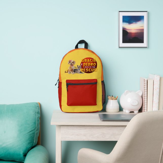 Gracie & Pedro Dynamic Duo Printed Backpack (Insitu)