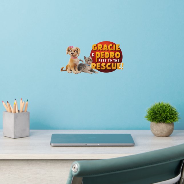 Gracie & Pedro Dynamic Duo Wall Decal (Home Office 2)