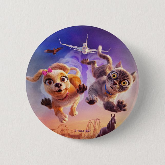 Gracie & Pedro: Pets to the Rescue! Button (Front)