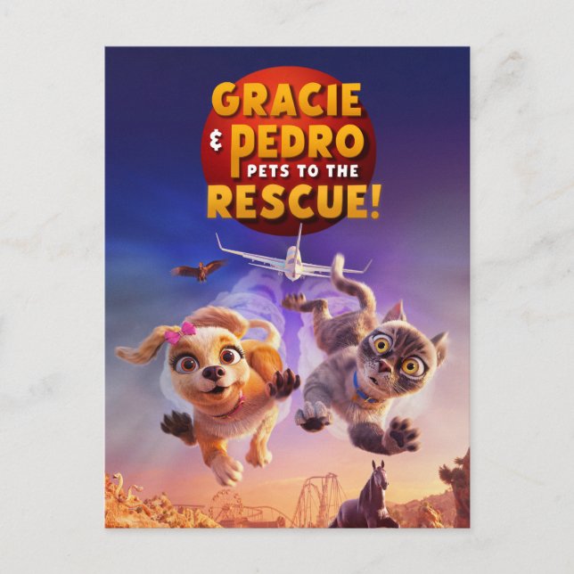 Gracie & Pedro: Pets to the Rescue! Postcard (Front)