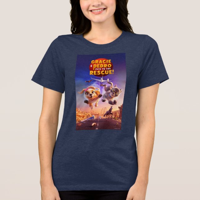 Gracie & Pedro: Pets to the Rescue! Tri-Blend Shirt (Front)