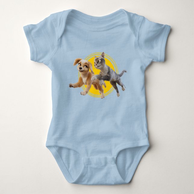 Gracie & Pedro Unleashed Baby Bodysuit (Front)
