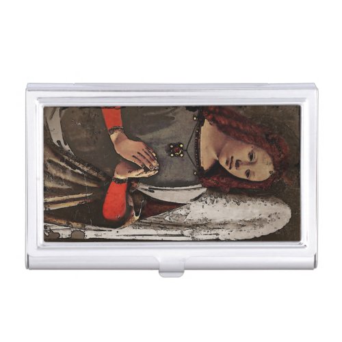 Gracious Angel Folded Hands Business Card Holder