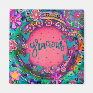 Gracious Pretty Fun Floral Modern Inspirivity Magnet