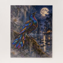 Grackle at Night Jigsaw Puzzle