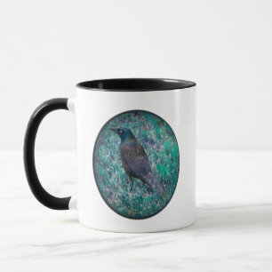 Grackle in Rain Mug
