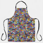 grackles and pansies apron