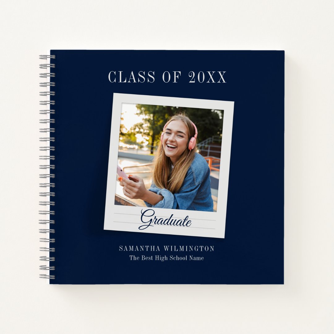 Grad 2022 Photo Script Graduation Party Guest Book | Zazzle