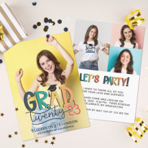 Grad 2023 retro colorful graduation party 4 photo