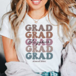 Grad 2023 Senior Class Trendy Graduation Name T-shirt at Zazzle
