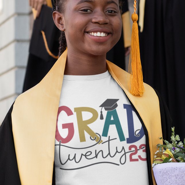 Grad 2024 bold colorful graduation T-Shirt (Creator Uploaded)