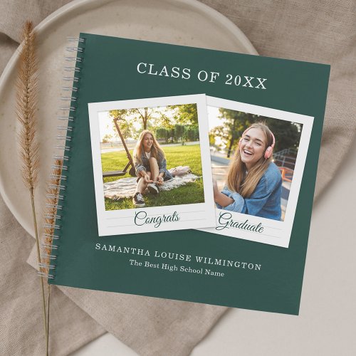 Grad 2024 Photos Graduation Green Guest Book