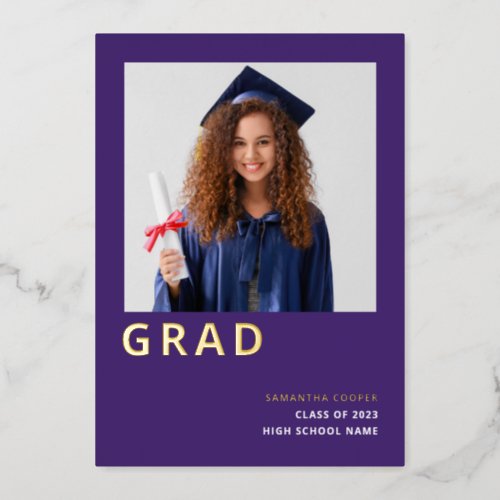 Grad 2024 Real Gold Foil Purple Announcement