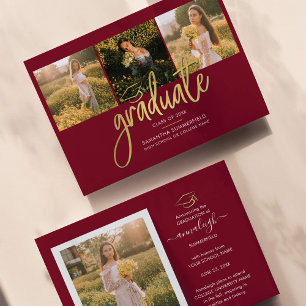 Grad 2026 Photo Collage Graduation Announcement