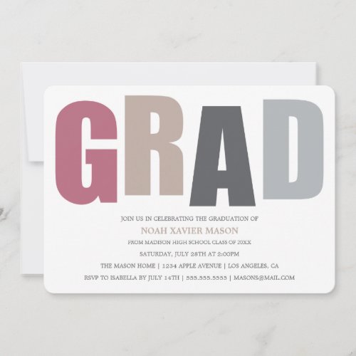5 x 7 GRAD | Graduation Party Invite