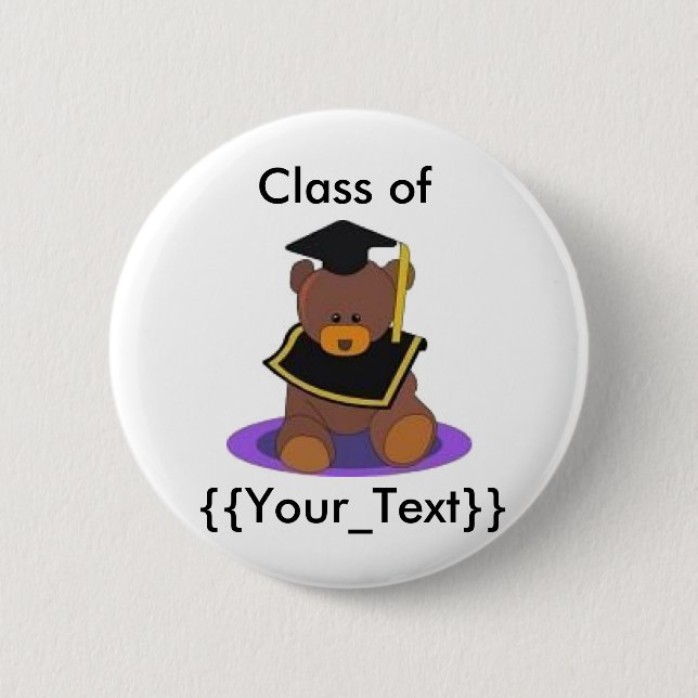 Grad Bear Button (Front)