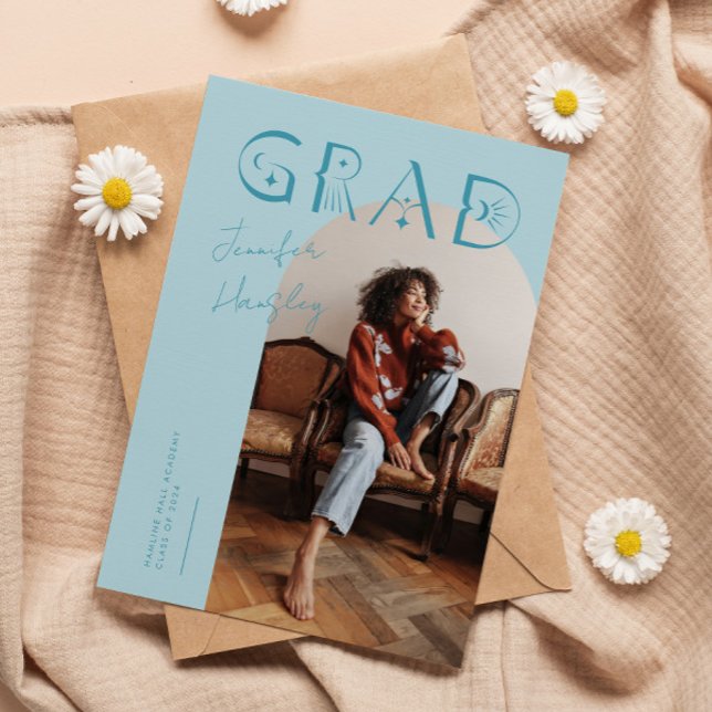 GRAD Blue Arch Mystical Graduation Announcement (Creator Uploaded)