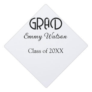 Grad bold letter graduation name class of 20XX sim Cap Topper