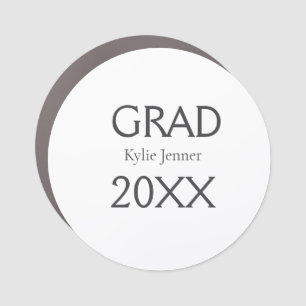 Grad bold letter name 20XX graduation year simple Car Magnet