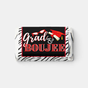 Grad & Boujee Red & Animal Print Graduation Hershey's Miniatures