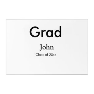 grad boy add name congrats date year text acrylic print