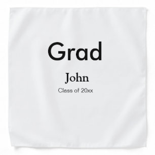 grad boy add name congrats date year text bandana