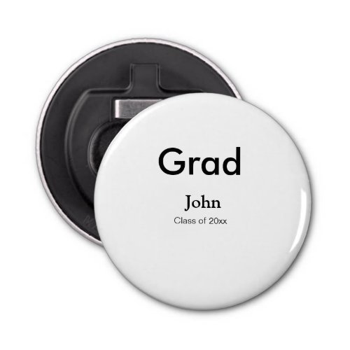 grad boy add name congrats date year text bottle opener