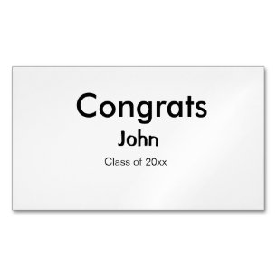 grad boy add name congrats date year text business card magnet