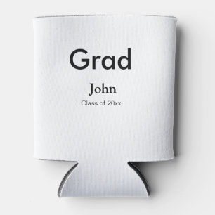 grad boy add name congrats date year text can cooler