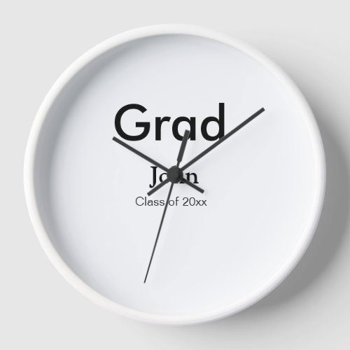 grad boy add name congrats date year text clock