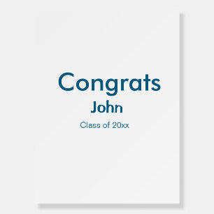 grad boy add name congrats date year text foam board