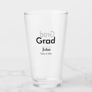 grad boy add name congrats date year text glass