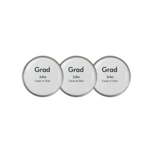grad boy add name congrats date year text golf ball marker