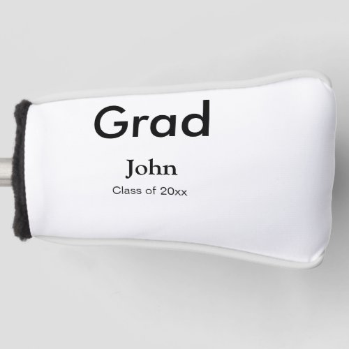 grad boy add name congrats date year text golf head cover