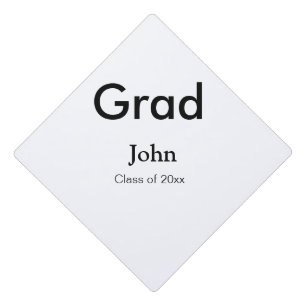grad boy add name congrats date year text graduation cap topper