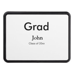 grad boy add name congrats date year text hitch cover