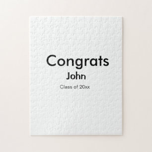 grad boy add name congrats date year text jigsaw puzzle
