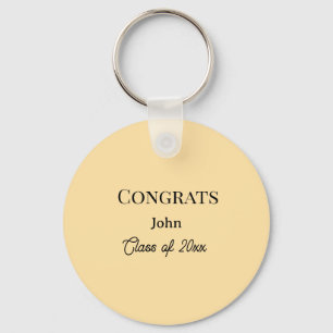 grad boy add name congrats date year text keychain