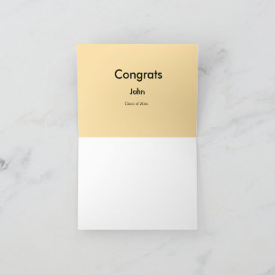 grad boy add name congrats date year text letterpress thank you card