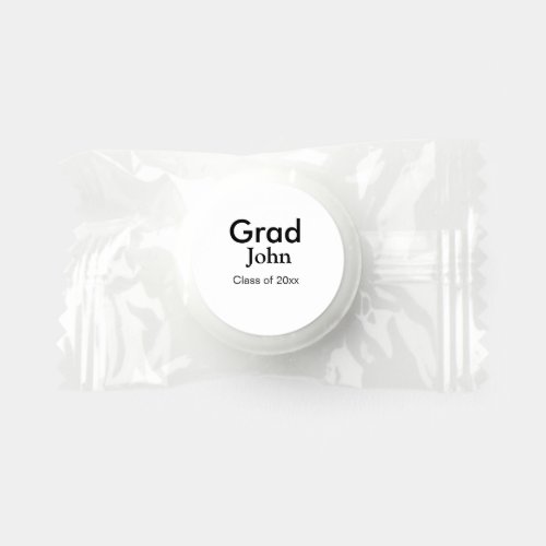 grad boy add name congrats date year text life saver mints