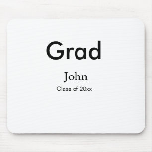 grad boy add name congrats date year text mouse pad