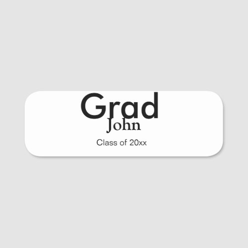 grad boy add name congrats date year text name tag