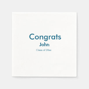 grad boy add name congrats date year text napkins
