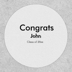 grad boy add name congrats date year text patch