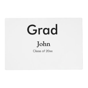 grad boy add name congrats date year text placemat