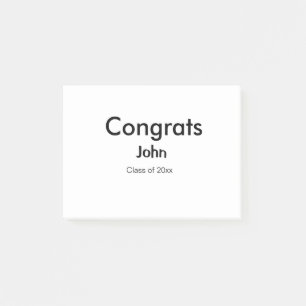 grad boy add name congrats date year text post-it notes