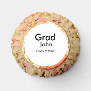 grad boy add name congrats date year text reese's peanut butter cups
