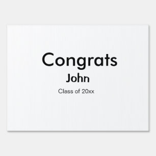 grad boy add name congrats date year text sign